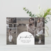 Moderner Boho Arch Graduate Multi-Foto-Abschluss Ankündigung (Stehend Vorderseite)