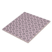 Moderner Boho Black and Pink Pattern Rhombus Fliese (Seite)