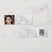 Moderner Boho-Botanik-Foto-Script-QR-Code Telefonnummerkarte (Vorne/Hinten)
