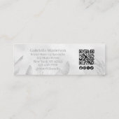 Moderner Boho-Botanik-Foto-Script-QR-Code Telefonnummerkarte (Rückseite)