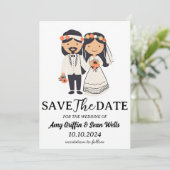 Moderner boho chic Fall speichern Dattelkarten Einladung (Stehend Vorderseite)