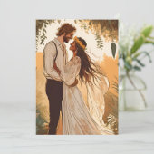 Moderner boho chic Fall speichern Dattelkarten Einladung (Stehend Vorderseite)