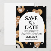 Moderner boho chic Fall speichern Dattelkarten Einladung (Vorne/Hinten)