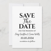 Moderner boho chic Fall speichern Dattelkarten Einladung (Rückseite)