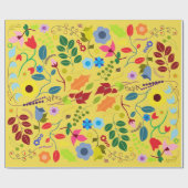 Moderner Boho Chic floral Mutter's Day Geschenkpapier (Flach)