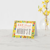 Moderner Boho Chic floral Mutter's Day Karte (Gelbe Blume)