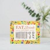 Moderner Boho Chic floral Mutter's Day Postkarte (Stehend Vorderseite)