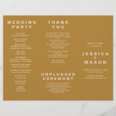 Moderner Boho Jewel Earth Tone Trifold Program Fly Flyer (Vorne)