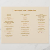 Moderner Boho Jewel Earth Tone Trifold Program Fly Flyer (Hinten)