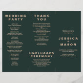 Moderner Boho Jewel Earth Tone Trifold Program Fly Flyer (Vorne)