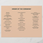 Moderner Boho Jewel Earth Tone Trifold Program Fly Flyer (Hinten)