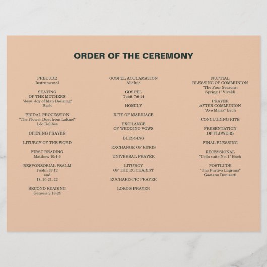 Moderner Boho Jewel Earth Tone Trifold Program Fly Flyer (Hinten)