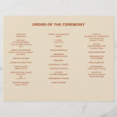 Moderner Boho Jewel Earth Tone Trifold Program Fly Flyer (Hinten)