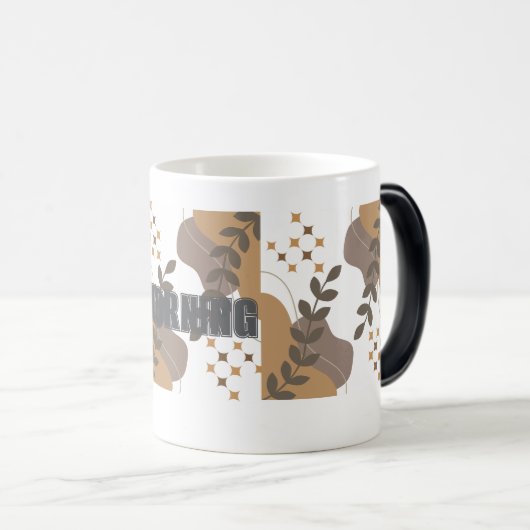 Moderner Boho Keramik Kaffee & Tee Cup Verwandlungstasse (VorderseiteRechts)