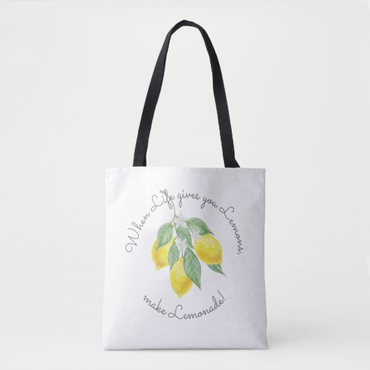 Moderner Boho Lemon Mit Monogramm Gefallen Tasche (Vorderseite)