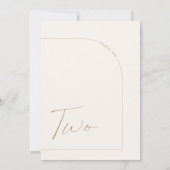 Moderner Boho Minimalistisch Arch Table Zwei Tisch Einladung (Rückseite)