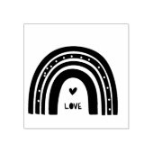 Moderner Boho Regenbogen mit wenig Herzakzent Gummistempel (Prägung)