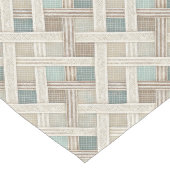 Moderner Boho Tischläufer mit neutraler Geometrie (Ecke)