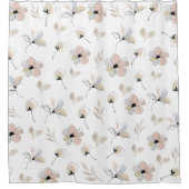 Moderner Boho Wasserfarbenduschvorhang Duschvorhang (Vorderseite)