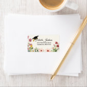 Moderner Boho Wildblume Abschluss Zurück Adressaufkleber (Insitu)