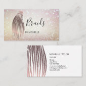 Moderner Bokeh Haar Braider, Frisör Salon für Brai Visitenkarte (Vorne/Hinten)