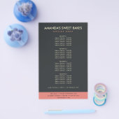 MODERNER BOLD-SCHWARZPINK-FOTO-PREISSERVICE FLYER (Einzeln)