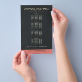 MODERNER BOLD-SCHWARZPINK-FOTO-PREISSERVICE FLYER (Handgriff)