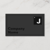 Moderner, Bold Typografy Monogram QR Code Visitenkarte (Rückseite)