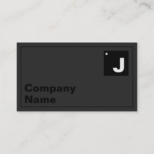 Moderner, Bold Typografy Monogram QR Code Visitenkarte (Rückseite)