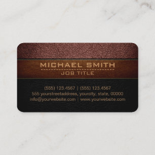 Moderner Bole- und Black Leather-Look Visitenkarte