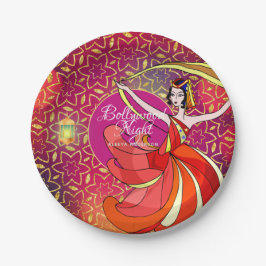 Moderner Bollywood Party Dancer Personalisiert Pin Pappteller