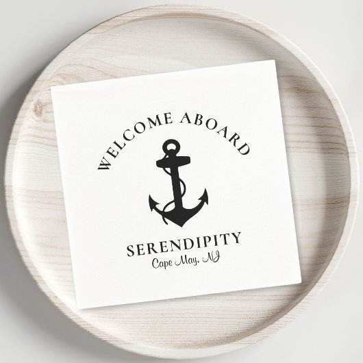 Moderner Bootanker Serviette
