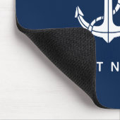 Moderner Bootsname Anker Segelcrew Benutzerdefinie Mousepad (Ecke)