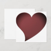 Moderner Bordeaux-Wein Rot Grosses Herz elegante K (Vorne/Hinten)