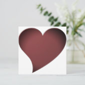 Moderner Bordeaux-Wein Rot Grosses Herz elegante K (Stehend Vorderseite)