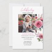 Moderner botanischer Beerdigungsservice e-vite Einladung (Vorderseite)