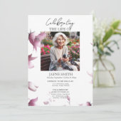 Moderner botanischer Beerdigungsservice e-vite Einladung (Stehend Vorderseite)