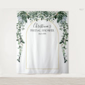 Moderner Botanischer Brautparty-Foto-Messestand Wandteppich (Vorderseite)