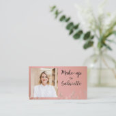 Moderner Botanischer Dusty Rose Boho Foto QR Code Visitenkarte (Stehend Vorderseite)