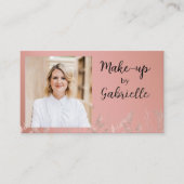 Moderner Botanischer Dusty Rose Boho Foto QR Code Visitenkarte (Vorderseite)