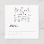 Moderner botanischer Florist Terminkarte (Vorderseite)