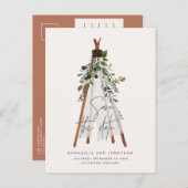 Moderner botanischer Garten mit böhmischen Teppich Ankündigungspostkarte (Vorne/Hinten)