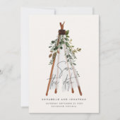 Moderner botanischer Garten mit böhmischen Teppich Save The Date (Vorderseite)