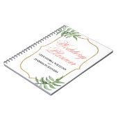 Moderner Botanischer Hochzeitsplaner Notizblock (Linke Seite)