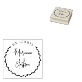 Moderner botanischer Individuelle Name Ex Libris S Gummistempel (Stempel)