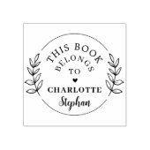 Moderner botanischer Individuelle Name Gummistempel (Prägung)