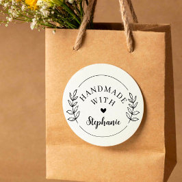 Moderner botanischer Individuelle Name mit Liebe Gummistempel