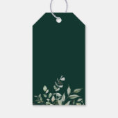 Moderner botanischer Joy Emerald Holiday Geschenkanhänger (Rückseite)