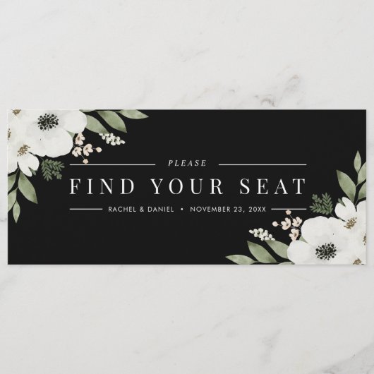 Moderner Botanischer Seekarten-Header für Schwarze (Vorderseite)