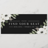 Moderner Botanischer Seekarten-Header für Schwarze (Rückseite)